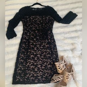 Beautiful black lace cocktail dress